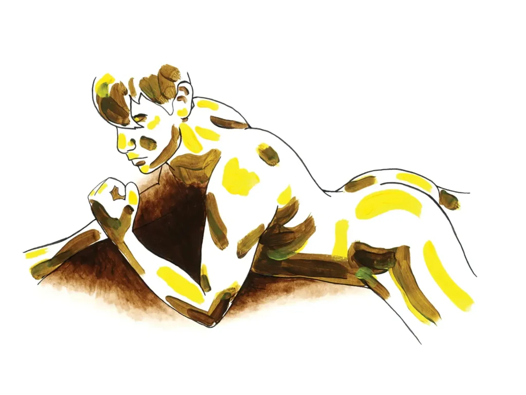 Male nude lying down I